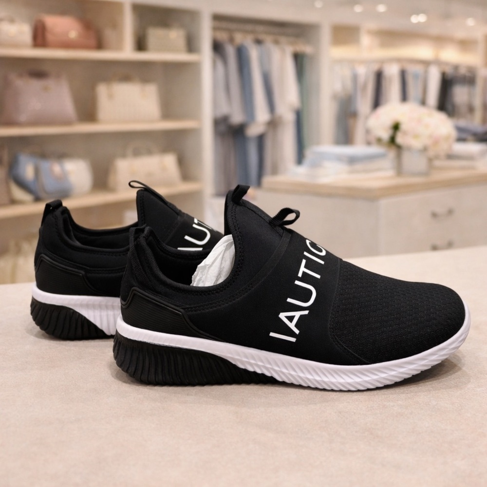 Nautica Women's Black and White Sneakers - Picture 3 of 5